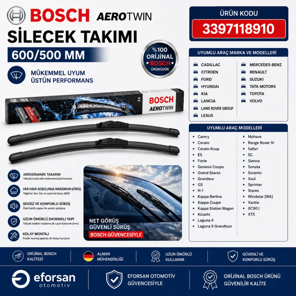 Aerotwin Silecek Takımı 600/500 mm 3397118910