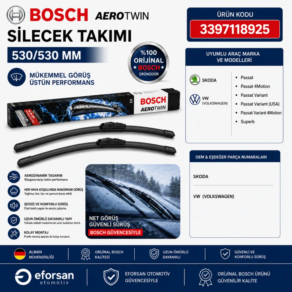 Aerotwin Silecek Takımı 530/530 mm 3397118925