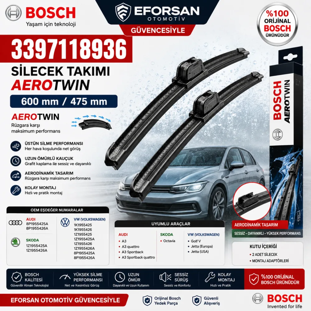 Aerotwin Silecek Takımı 600/475 mm 3397118936