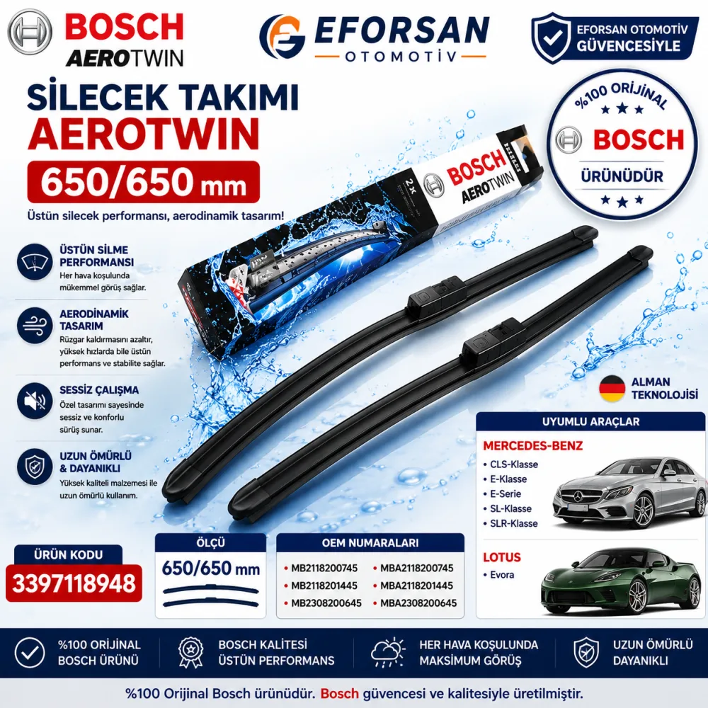Aerotwin Silecek Takımı 650/650 mm 3397118948