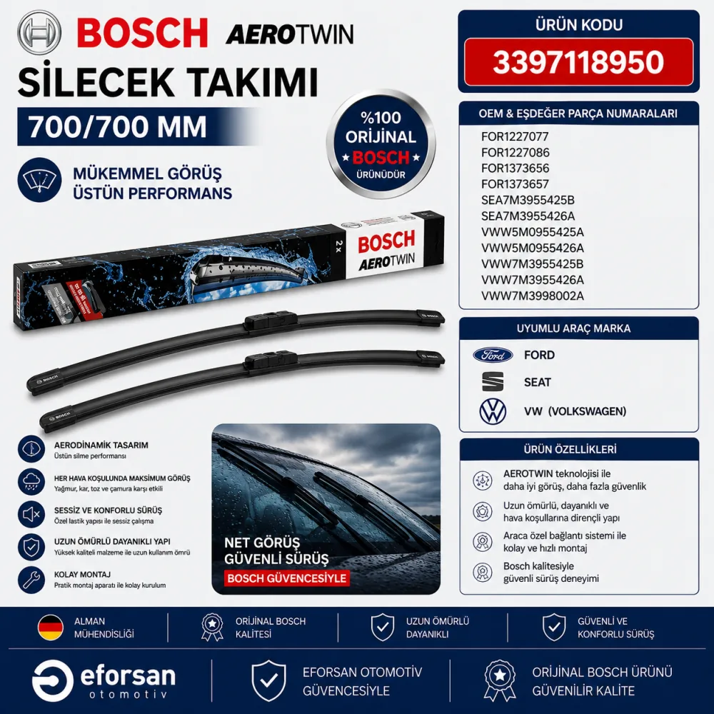 Aerotwin Silecek Takımı 700/700 mm 3397118950