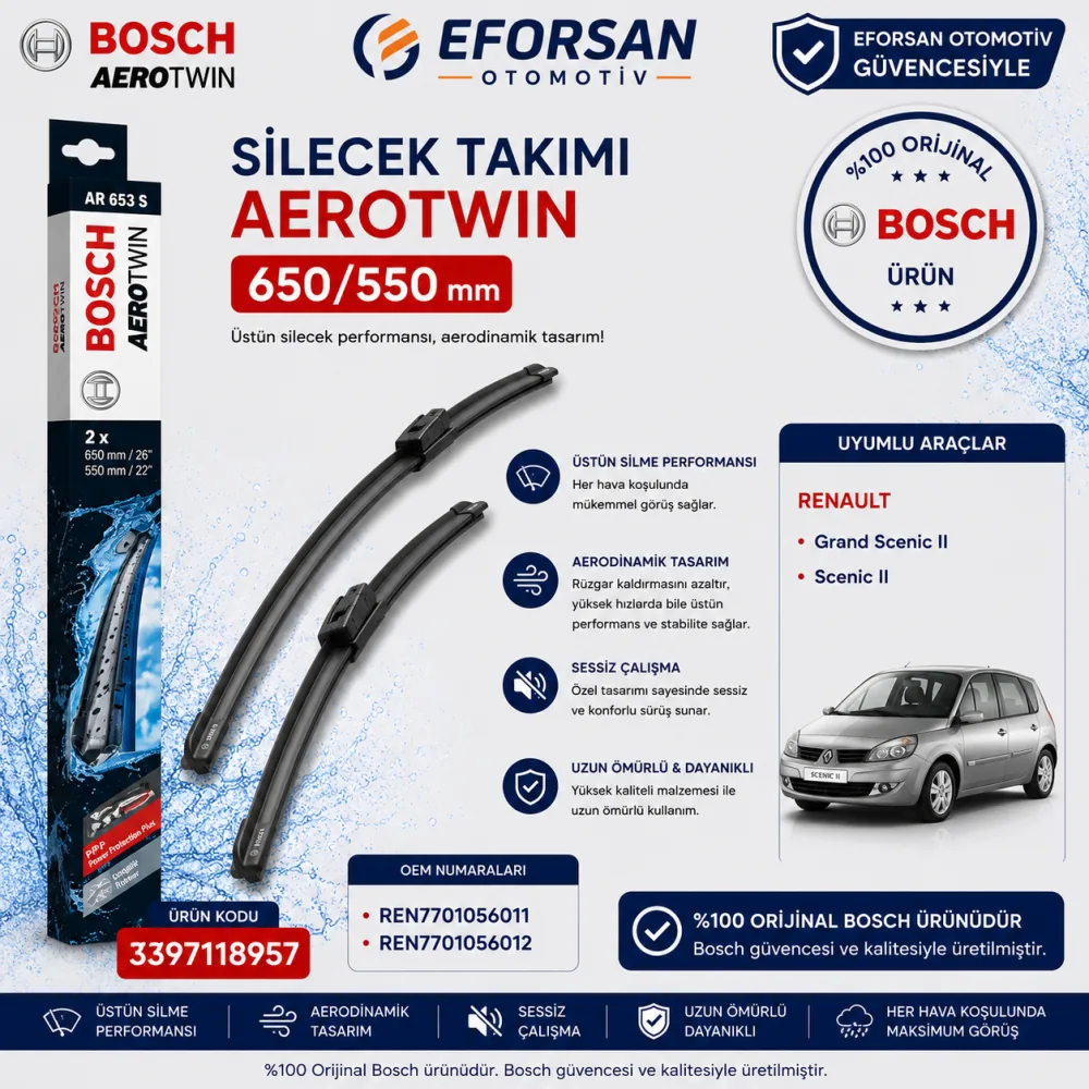 Aerotwin Silecek Takımı 650/550 mm 3397118957
