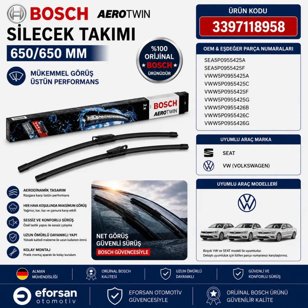 Aerotwin Silecek Takımı 650/650 mm 3397118958