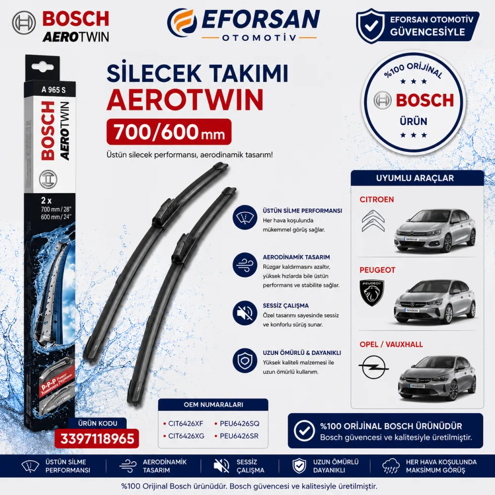 Aerotwin Silecek Takımı 700/600 mm 3397118965