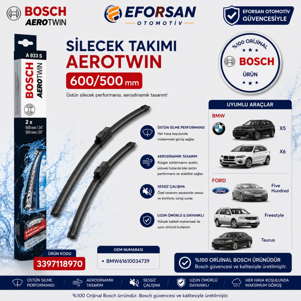 Silecek Takımı 600/500 mm 3397118970