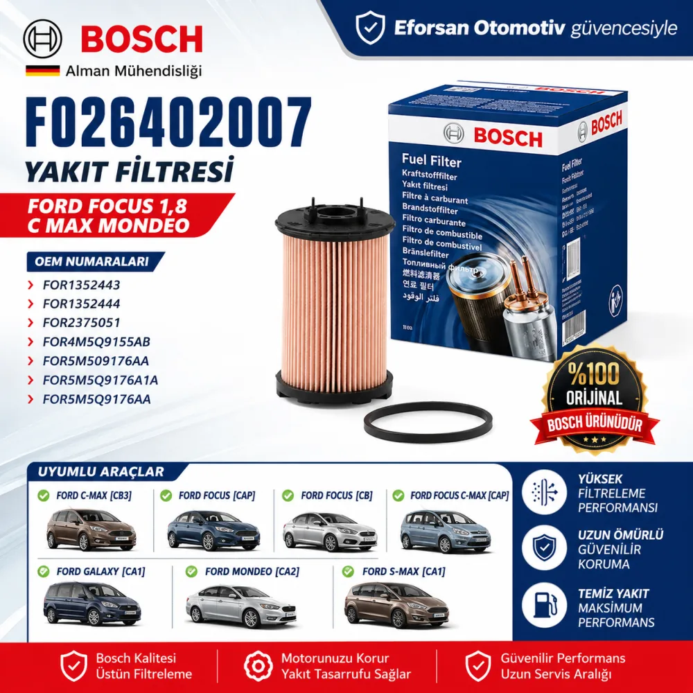 Yakıt Filtresi Ford Uyumlu F026402007