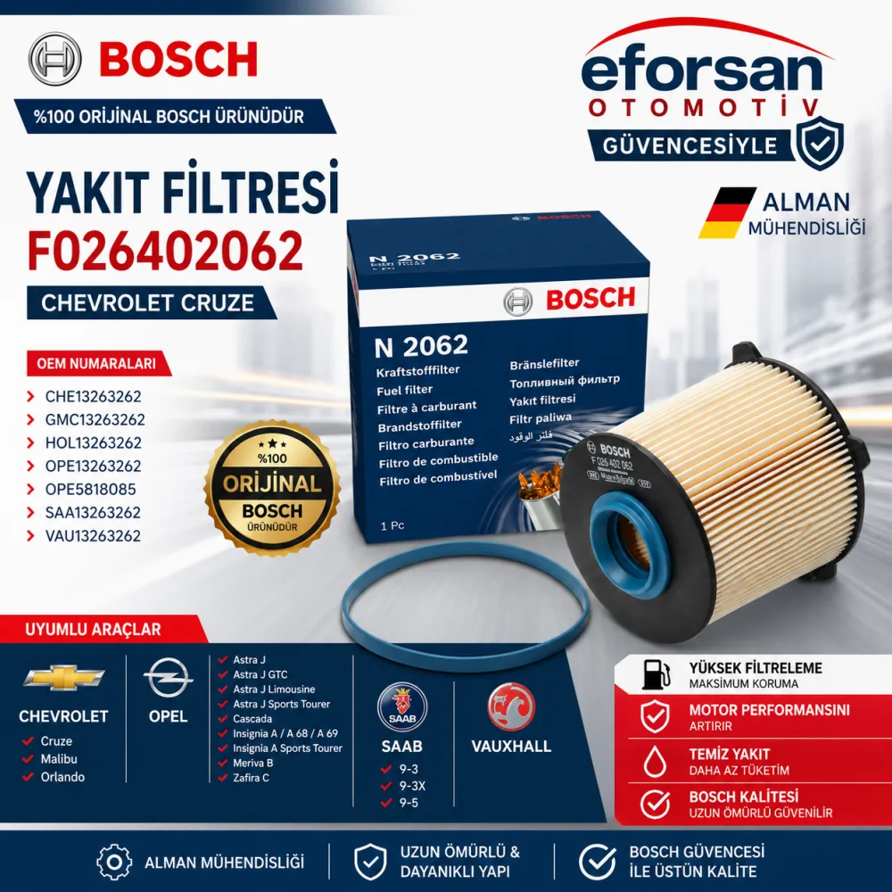 Yakıt Filtresi Chevrolet Uyumlu F026402062