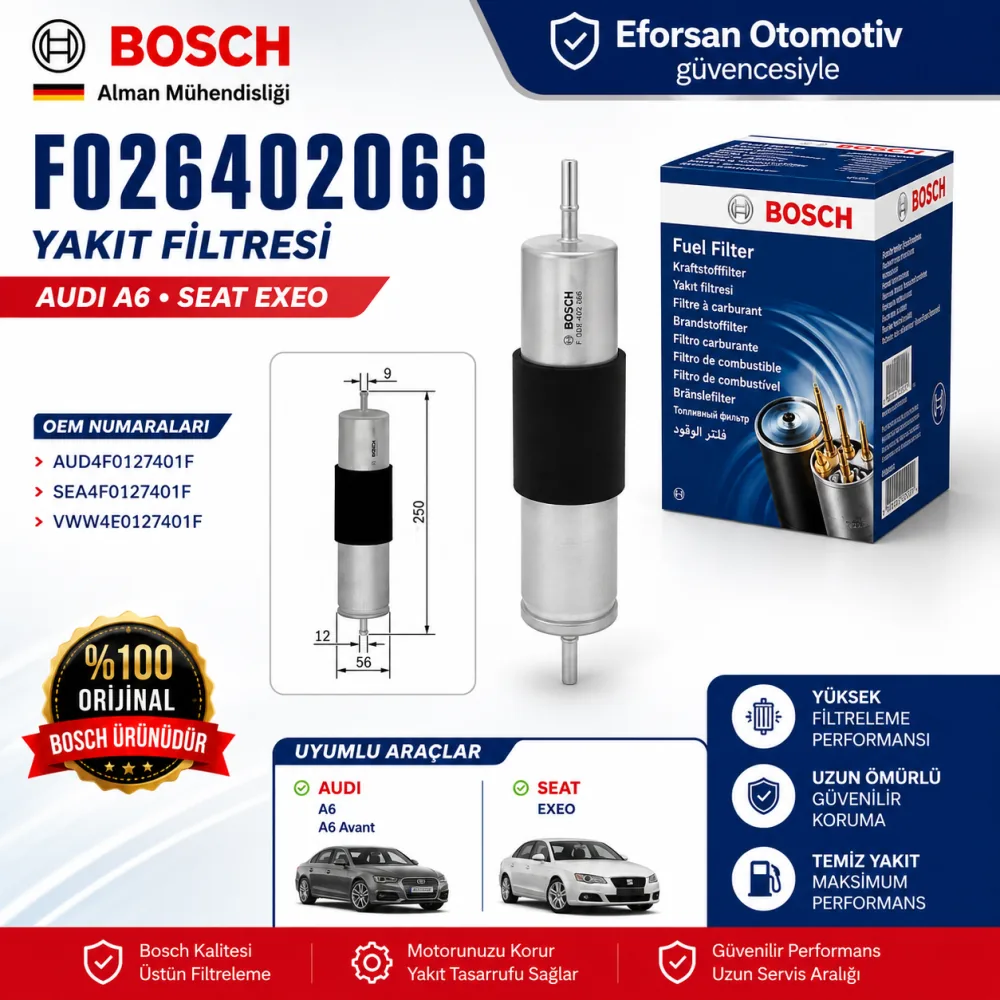 Yakıt Filtresi Audi Seat Uyumlu F026402066