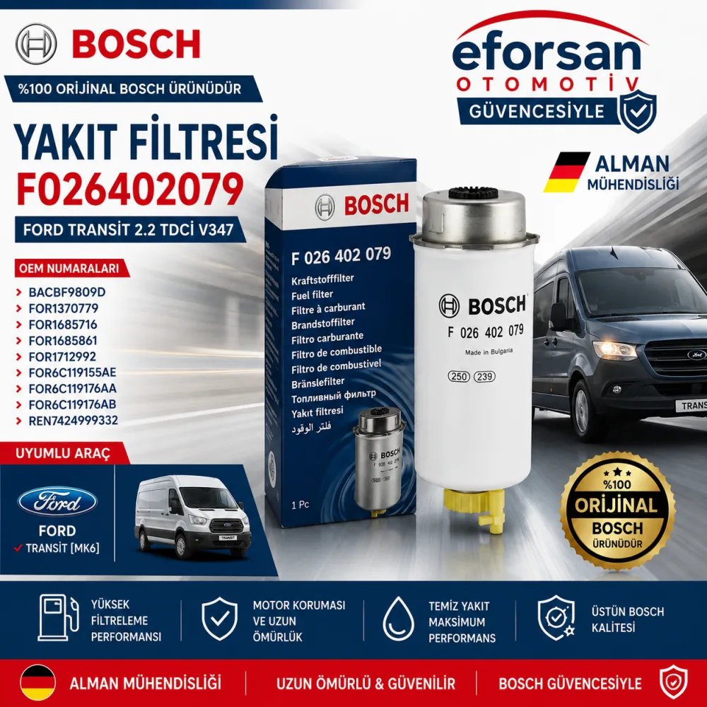 Yakıt Filtresi Ford Uyumlu F026402079