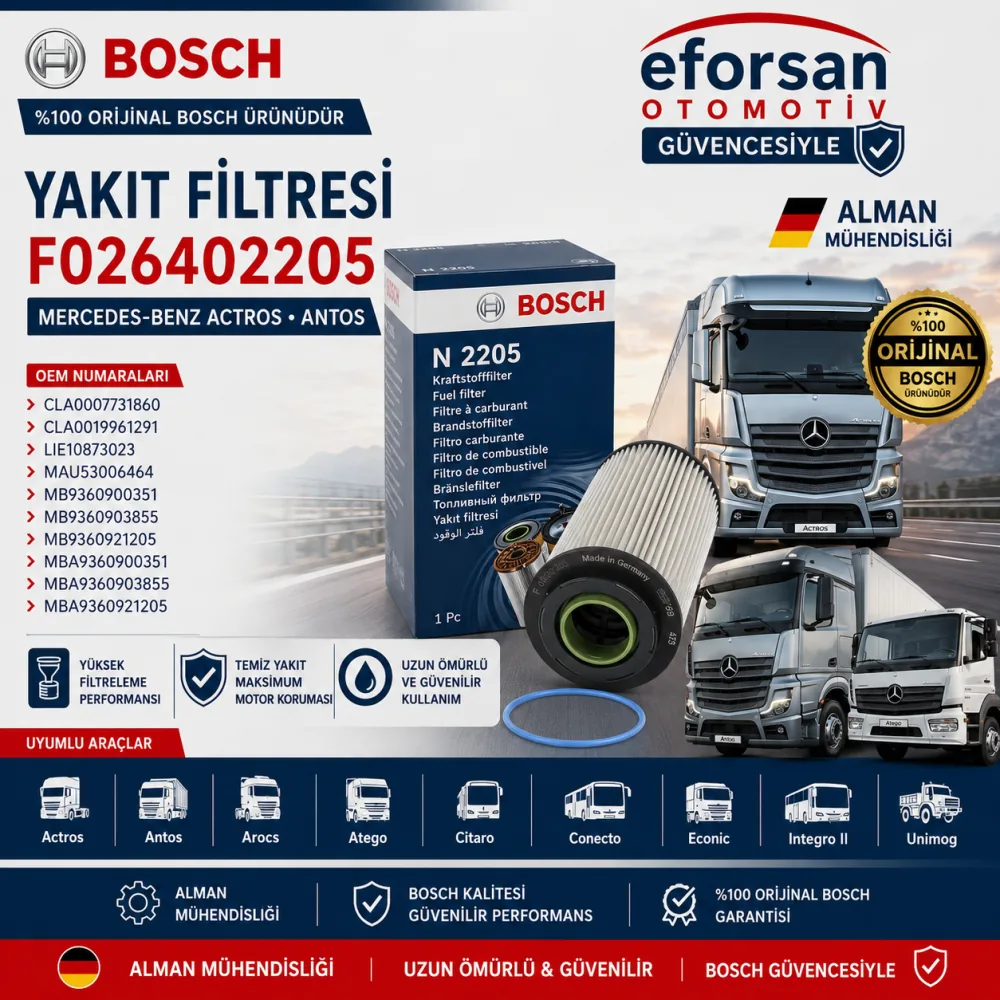 Yakıt Filtresi Mercedes Uyumlu F026402205