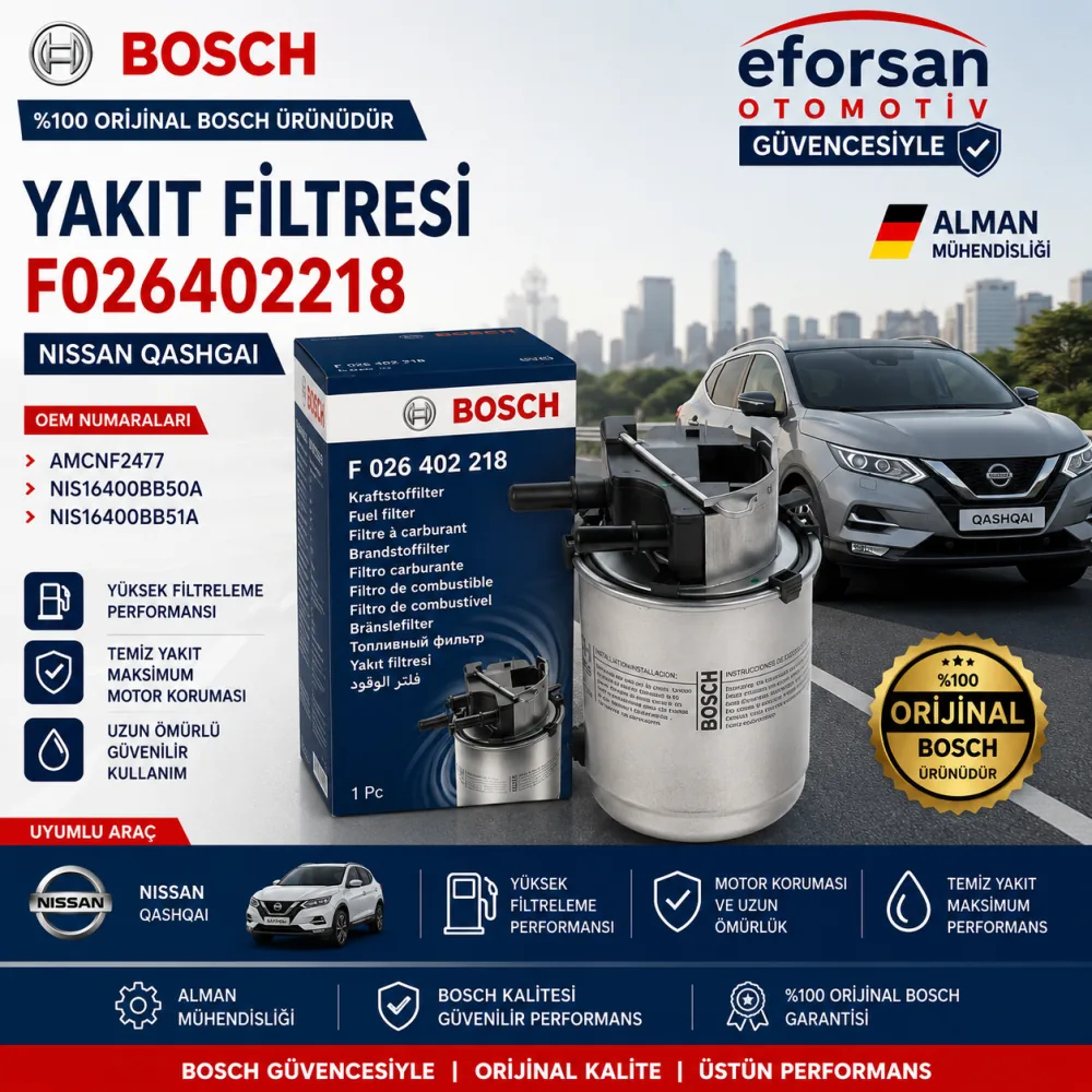 Yakıt Filtresi Nissan Uyumlu F026402218