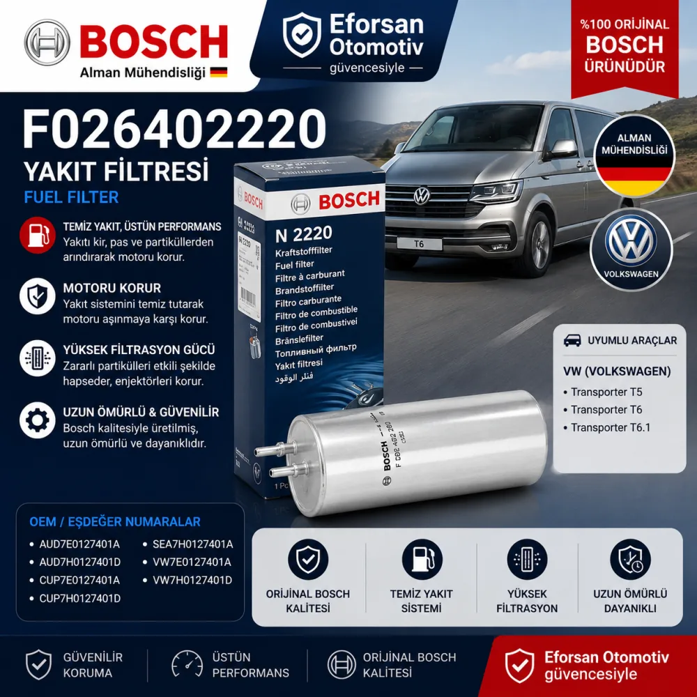 Yakıt Filtresi Volkswagen Uyumlu F026402220