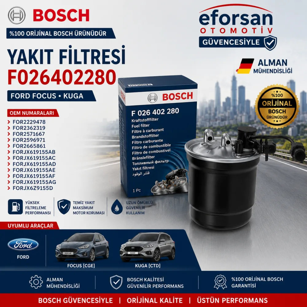Yakıt Filtresi Ford Uyumlu F026402280