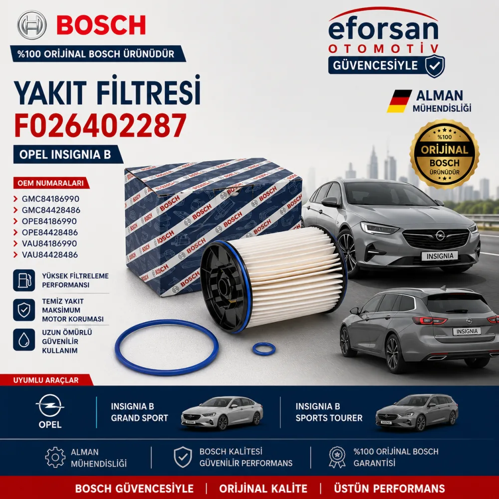 Yakıt Filtresi Opel Uyumlu F026402287