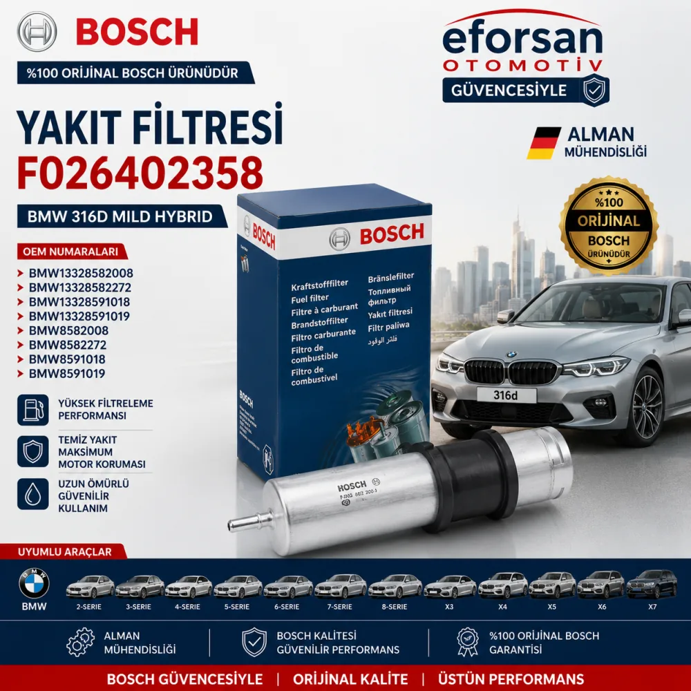 Yakıt Filtresi Bmw Uyumlu F026402358