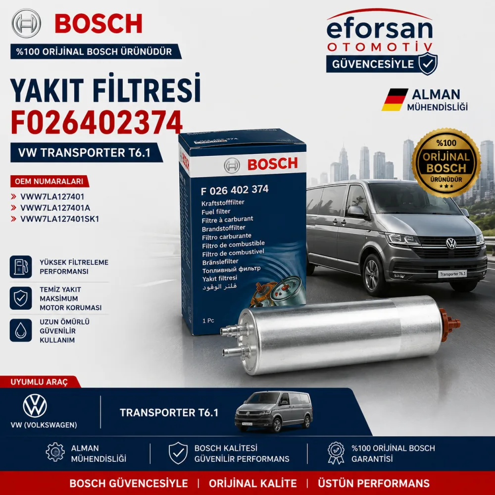 Yakıt Filtresi Volkswagen Uyumlu F026402374