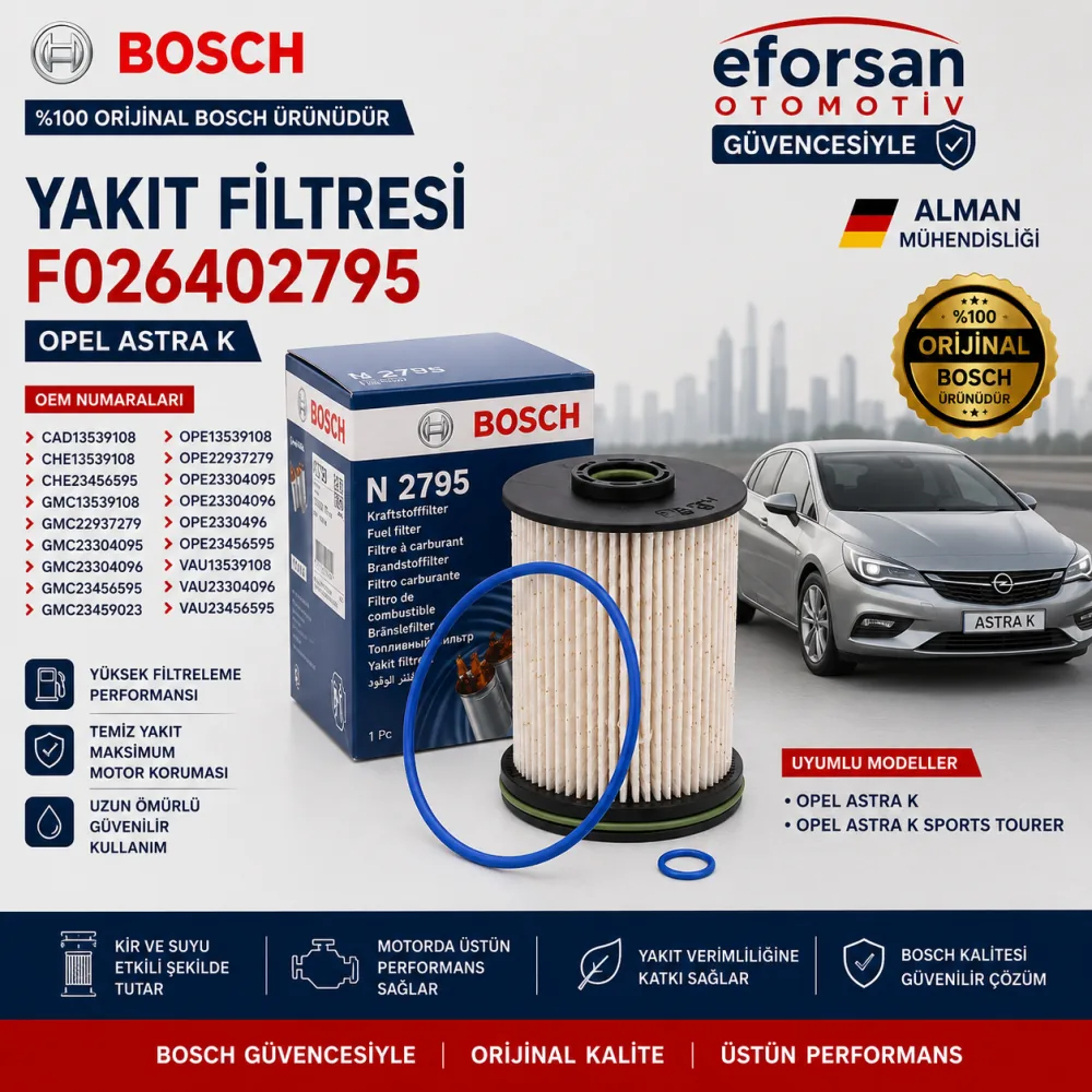 Yakıt Filtresi Opel Uyumlu F026402795