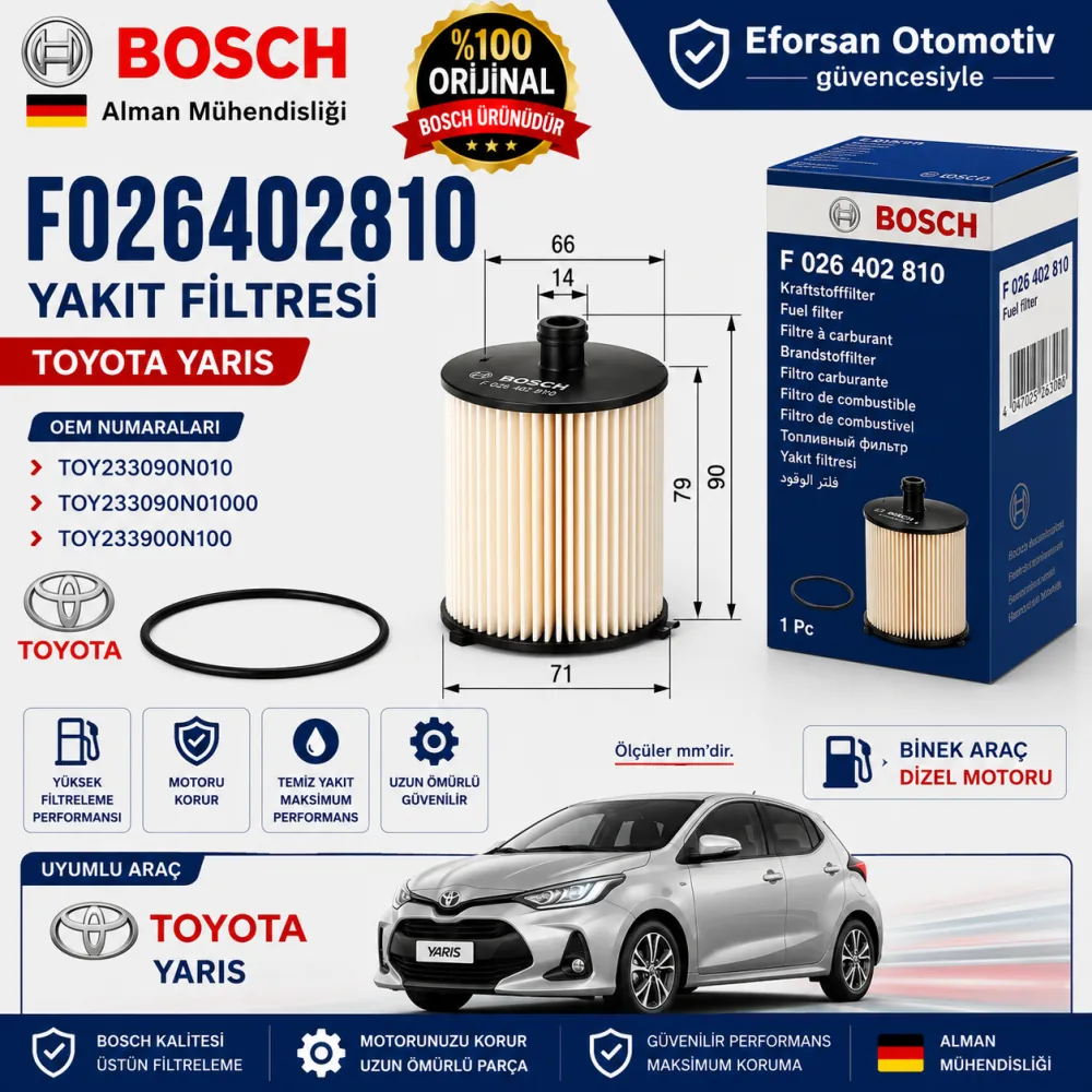 Yakıt Filtresi Toyota Uyumlu F026402810