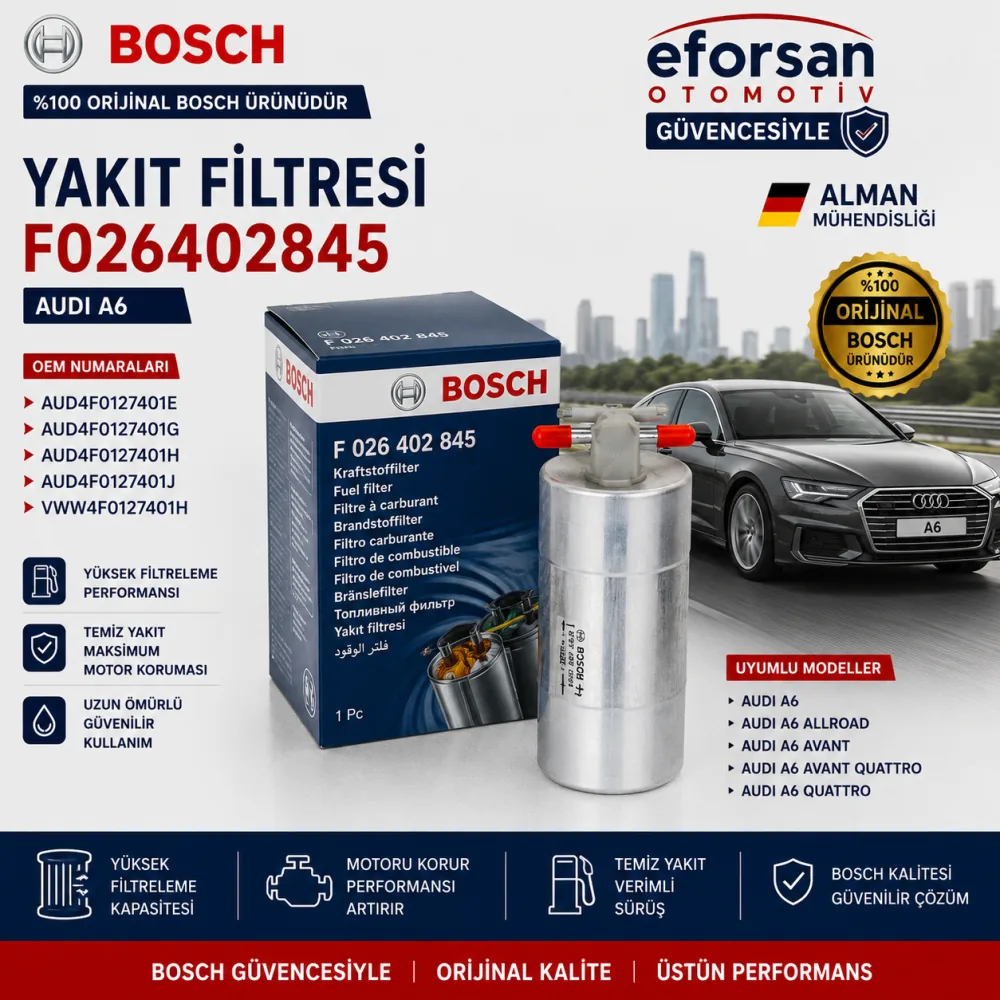 Yakıt Filtresi Audi Uyumlu F026402845