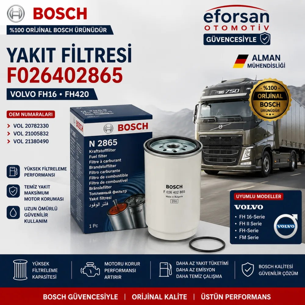 Yakıt Filtresi Volvo Uyumlu F026402865