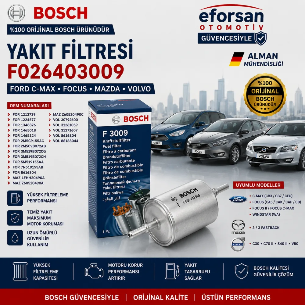 Yakıt Filtresi Ford Uyumlu F026403009